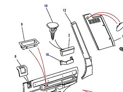 K01160 REAR DOOR CASING  Range Rover Classic