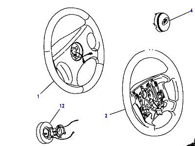 M02015 STEERING WHEEL & COLUMN  Range Rover Classic