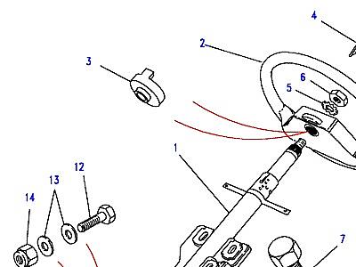M02020 STEERING WHEEL & COLUMN-TO (V) LA647644  Range Rover Classic