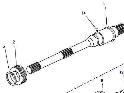 O01010 FRONT OUPUT SHAFT  Range Rover Classic