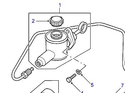 P01015 CLUTCH MASTER CYLINDER & PIPES  Range Rover Classic