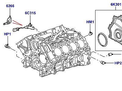 300AAFA БЛОК ЦИЛИНДРОВ И ЗАГЛУШКИ 3.6 V8 32V DOHC EFI ДИЗЕЛЬ  Range Rover (L322)