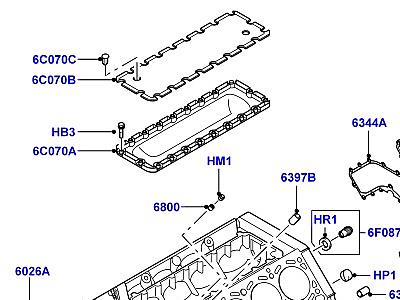 300AAFG БЛОК ЦИЛИНДРОВ И ЗАГЛУШКИ 4.4 БЕНЗИН V8 DOHC  Range Rover (L322)