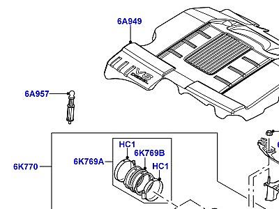 300AAME ВПУСКНОЙ КОЛЛЕКТОР 4.4L DOHC ДИЗЕЛЬ V8 DITC  Range Rover (L322)