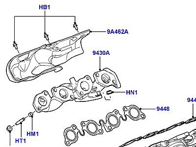 300AAR9 ВЫПУСКНОЙ КОЛЛЕКТОР 3.6 V8 32V DOHC EFI ДИЗЕЛЬ  Range Rover (L322)