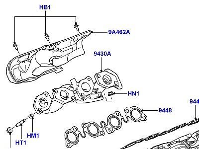 300AARA ВЫПУСКНОЙ КОЛЛЕКТОР 3.6 V8 32V DOHC EFI ДИЗЕЛЬ  Range Rover (L322)
