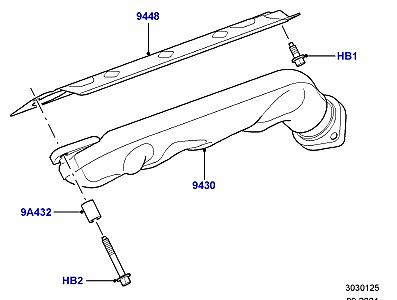 300AARD ВЫПУСКНОЙ КОЛЛЕКТОР 4.2 БЕНЗИН V8 SUPERCHRGED  Range Rover (L322)