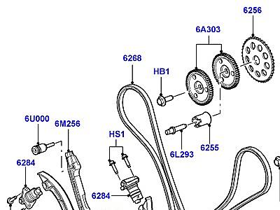 308AEM9 ГАЗОРАСПРЕДЕЛИТЕЛЬНЫЙ МЕХАНИЗМ 3.6 V8 32V DOHC EFI ДИЗЕЛЬ  Range Rover (L322)
