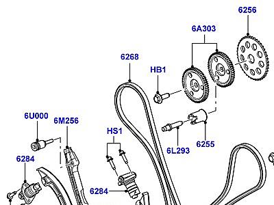 308AEMA ГАЗОРАСПРЕДЕЛИТЕЛЬНЫЙ МЕХАНИЗМ 3.6 V8 32V DOHC EFI ДИЗЕЛЬ  Range Rover (L322)