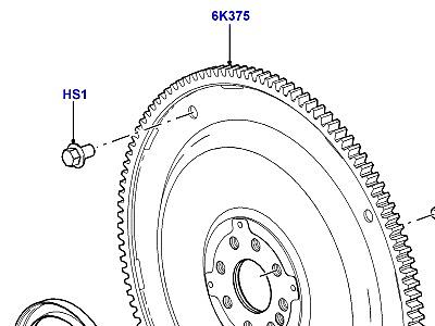 310AFC9 МАХОВИК 3.6 V8 32V DOHC EFI ДИЗЕЛЬ  Range Rover (L322)