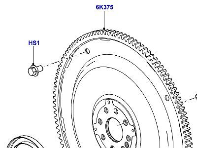 310AFCA МАХОВИК 3.6 V8 32V DOHC EFI ДИЗЕЛЬ  Range Rover (L322)