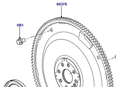 310AFCE МАХОВИК 4.4L DOHC ДИЗЕЛЬ V8 DITC  Range Rover (L322)