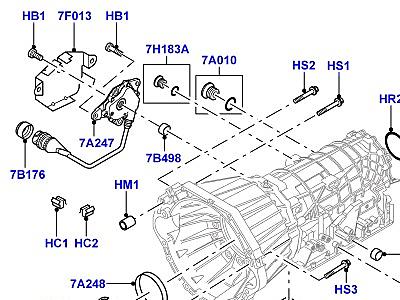 313AGCJ ВНЕШНИЕ ЭЛЕМЕНТЫ КОРОБКИ ПЕРЕДАЧ 5 SPEED AUTOMATIC (ZF)  Range Rover (L322)