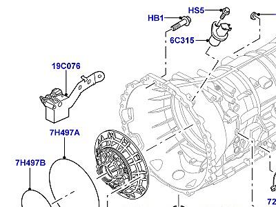 313AGCL ВНЕШНИЕ ЭЛЕМЕНТЫ КОРОБКИ ПЕРЕДАЧ 6 SPEED AUTOMATIC (ZF)  Range Rover (L322)