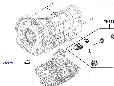 313AGDO ВНЕШНИЕ ЭЛЕМЕНТЫ КОРОБКИ ПЕРЕДАЧ 8 SPEED AUTO TRANSMISSION  Range Rover (L322)