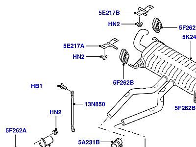 321AIMG СИСТЕМА ВЫПУСКА 4.4 БЕНЗИН V8 DOHC  Range Rover (L322)