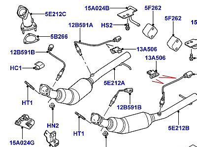 321AIOF СИСТЕМА ВЫПУСКА 4.4 AJ БЕНЗИН V8  Range Rover (L322)