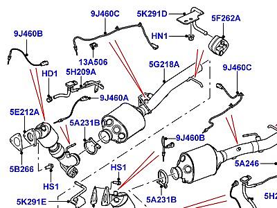 321AIQ9 СИСТЕМА ВЫПУСКА 3.6 V8 32V DOHC EFI ДИЗЕЛЬ  Range Rover (L322)