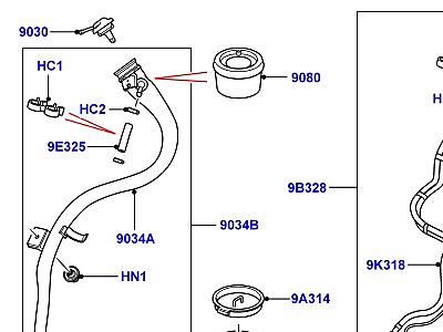 323AJIG ТОПЛИВНЫЙ БАК И СОПУТСТВУЮЩИЕ ЭЛЕМЕНТЫ 4.4 БЕНЗИН V8 DOHC  Range Rover (L322)