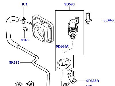 323AJRG АДСОРБЕР ПАРОВ ТОПЛИВА 4.4 БЕНЗИН V8 DOHC  Range Rover (L322)