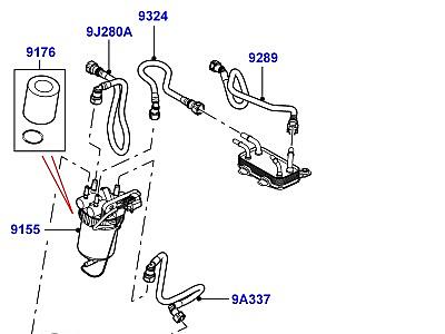 323AJTA ТОПЛИВНЫЕ МАГИСТРАЛИ 3.6 V8 32V DOHC EFI ДИЗЕЛЬ, ПЕРЕДНИЙ  Range Rover (L322)