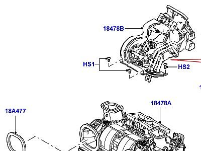 401AAQ ВНЕШНИЕ ЭЛЕМЕНТЫ ОТОПИТЕЛЯ И КОНДИЦИОНЕРА СТРАНИЦА А  Range Rover (L322)