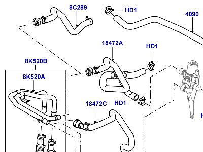 401ABC ШЛАНГИ ОТОПИТЕЛЯ  Range Rover (L322)