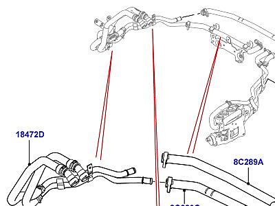 401ABG ШЛАНГИ ОТОПИТЕЛЯ  Range Rover (L322)
