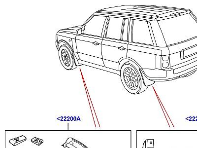 500AAS БРЫЗГОВИКИ АКСЕССУАРЫ  Range Rover (L322)