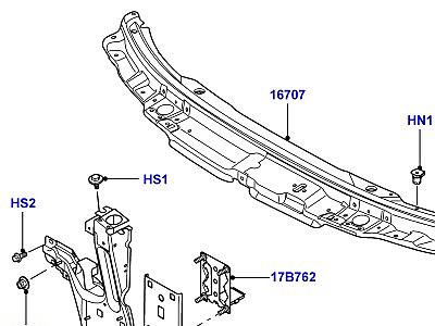 501AAU ПЕРЕДНBT ПАНЕЛИ, ФАРТУКИ И ЛОНЖЕРОНЫ ПЕРЕДНЯЯ ПАНЕЛЬ  Range Rover (L322)