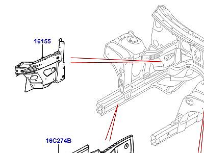 501AAV ПЕРЕДНBT ПАНЕЛИ, ФАРТУКИ И ЛОНЖЕРОНЫ УСИЛЕНИЕ БАЛКИ  Range Rover (L322)