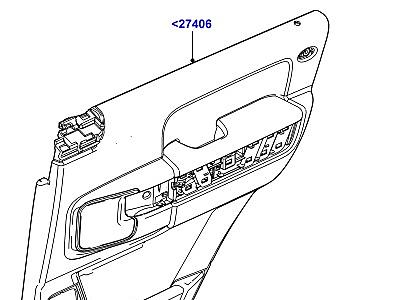 503AEA ПАНЕЛИ ОТДЕЛКИ ЗАДНИХ ДВЕРЕЙ  Range Rover (L322)