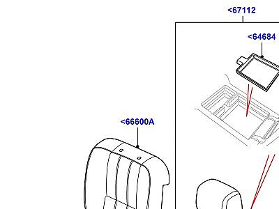 507AGY ОБИВКА ЗАДНИХ СИДЕНИЙ  Range Rover (L322)