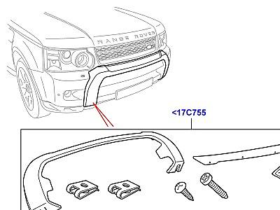 102ABK КОМПЛЕКТЫ ОТДЕЛКИ КУЗОВА - ПЕРЕДНИЕ АКСЕССУАРЫ  Range Rover Sport (L320)