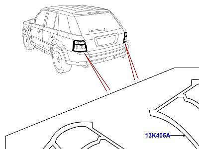 102ABP КОМПЛЕКТЫ ОТДЕЛКИ КУЗОВА - ЗАДНИЕ АКСЕССУАРЫ  Range Rover Sport (L320)