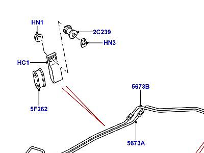 205ACS СИСТЕМА АКТИВНОЙ СТАБИЛИЗАЦИИ ЗАДНИЙ ТРУБОПРОВОДЫ ARC  Range Rover Sport (L320)