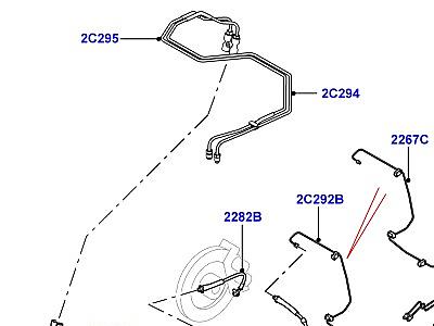 215AFE ЗАДНИЕ ТОРМОЗНЫЕ ТРУБОПРОВОДЫ  Range Rover Sport (L320)