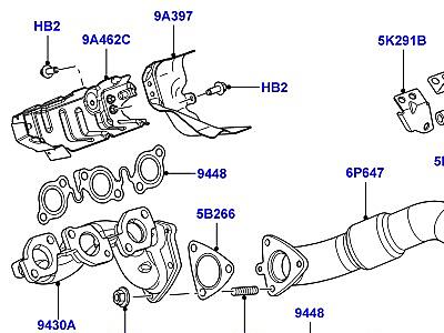 300AAR3 ВЫПУСКНОЙ КОЛЛЕКТОР 2.7 ДИЗЕЛЬ V6  Range Rover Sport (L320)