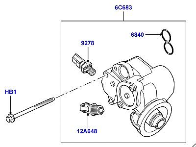 301AAYD МАСЛЯНЫЙ РАДИАТОР И ФИЛЬТР 4.2 БЕНЗИН V8 SUPERCHRGED  Range Rover Sport (L320)