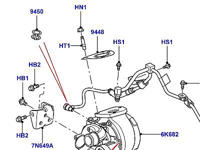 303ADBA ТУРБОКОМПРЕССОР 3.6 V8 32V DOHC EFI ДИЗЕЛЬ, ПРАВАЯ СТОРОНА  Range Rover Sport (L320)