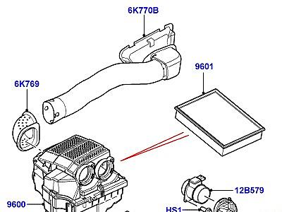 311AFK9 ВОЗДУШНЫЙ ФИЛЬТР 3.6 V8 32V DOHC EFI ДИЗЕЛЬ  Range Rover Sport (L320)