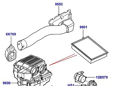 311AFKA ВОЗДУШНЫЙ ФИЛЬТР 3.6 V8 32V DOHC EFI ДИЗЕЛЬ  Range Rover Sport (L320)