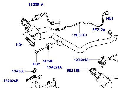 321AIOI СИСТЕМА ВЫПУСКА 5.0L OHC SGDI SC V8 БЕНЗИН  Range Rover Sport (L320)