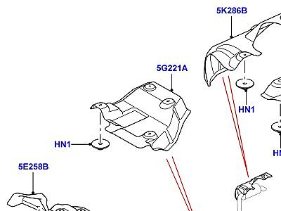 322AJGI ТЕПЛОЗАЩИТНЫЕ ЭКРАНЫ СИСТЕМА ВЫПУСКА ОТРАБОТАВШИХ ГАЗОВ 5.0L OHC SGDI SC V8 БЕНЗИН  Range Rover Sport (L320)