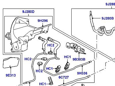 323AJU9 ТОПЛИВНЫЕ МАГИСТРАЛИ 3.6 V8 32V DOHC EFI ДИЗЕЛЬ  Range Rover Sport (L320)