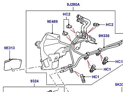323AJVA ТОПЛИВНЫЕ МАГИСТРАЛИ 3.6 V8 32V DOHC EFI ДИЗЕЛЬ  Range Rover Sport (L320)