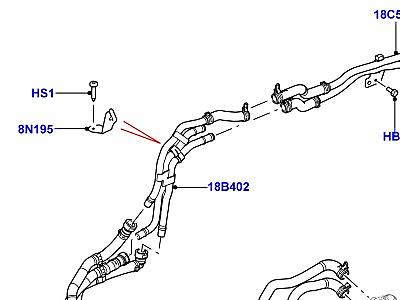 401AAW ШЛАНГИ ОТОПИТЕЛЯ  Range Rover Sport (L320)
