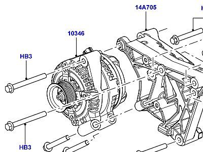 407ADA ГЕНЕРАТОР И КРЕПЛЕНИЕ  Range Rover Sport (L320)