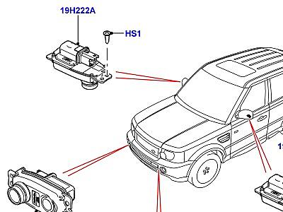 421AIC ОБОРУДОВАНИЕ КАМЕРЫ ПЕРЕДНИЙ  Range Rover Sport (L320)