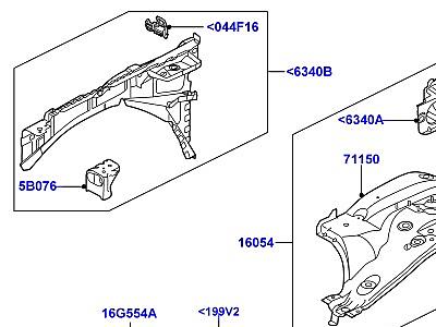 501AAU ПЕРЕДНBT ПАНЕЛИ, ФАРТУКИ И ЛОНЖЕРОНЫ  Range Rover Sport (L320)